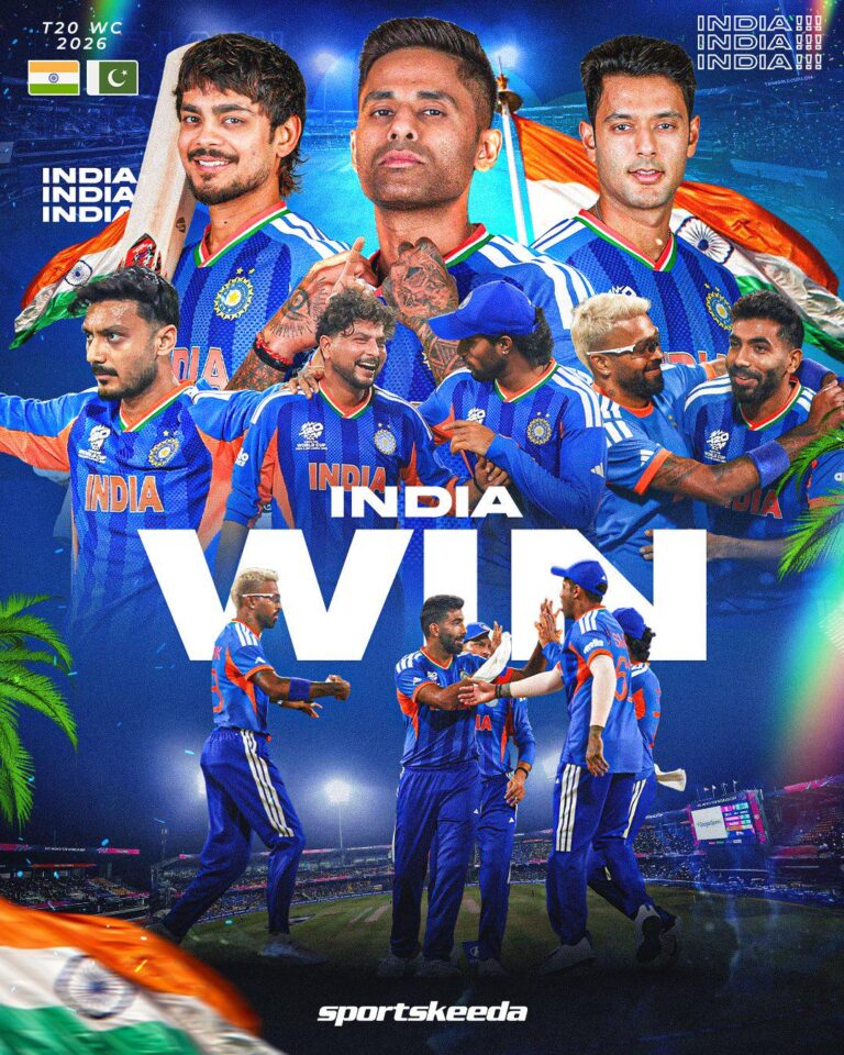indien vinner t20-vm 2026 med en rekordstor seger, och skriver historia i cricketvärlden.
